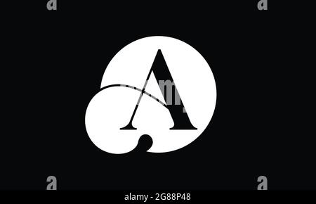 Initial I letter Black Color with White Background Logo Design vector ...