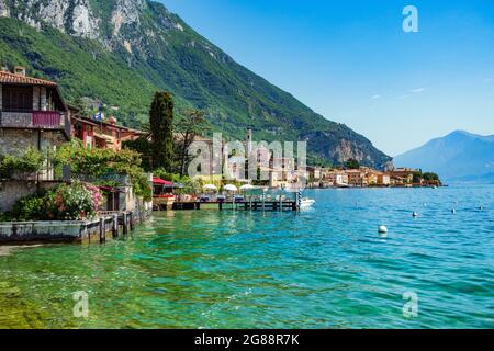 Famous city of Gargnano in Italy Stock Photo