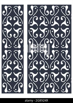 Jali Design for Graphic and Plywood, Partition, Cnc Router Design Foamsheet, Acrylic and CNC Machine Cutting, EPS File. Stock Vector