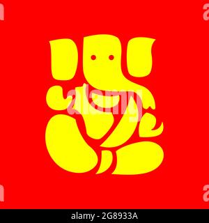 Ganpati festival of India Background with Lord Ganpati, Ganapati Clipart. Vector EPS File Stock Vector