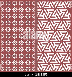 Jali Design for Graphic and Plywood, Partition, Cnc Router Design Foamsheet, Acrylic and CNC Machine Cutting, EPS File. Stock Vector