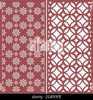 Jali Design for Graphic and Plywood, Partition, Cnc Router Design Foamsheet, Acrylic and CNC Machine Cutting, EPS File. Stock Vector