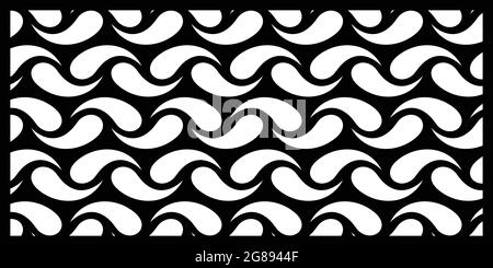 Jali design for graphic and plywood, router Jali design, partition, foam, acrylic and CNC machine cutting. Stock Vector