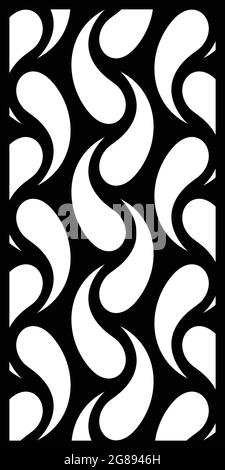 Jali design for graphic and plywood, router Jali design, partition, foam, acrylic and CNC machine cutting. Stock Vector