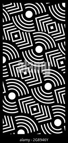 Jali design for graphic and plywood, router Jali design, partition, foam, acrylic and CNC machine cutting. Stock Vector