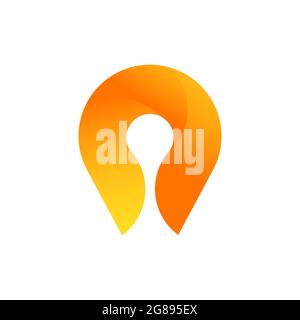 Fountain pen logo design, with modern style, perfect for visual identity of various businesses Stock Vector