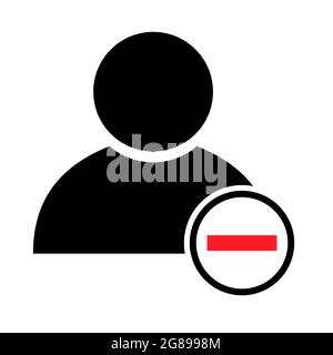 User avatar icon, social person symbol, business vector illustration, web member isolated background . Stock Vector