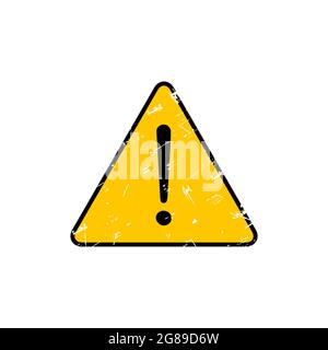 Hazard warning attention sign with exclamation mark symbol Stock Vector ...