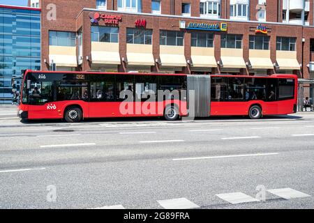 KVG Mercedes-Benz Citaro G articulated bus in Kiel, Germany Stock Photo