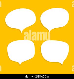 Collection of speech bubble templates. Vector illustration. Stock Vector