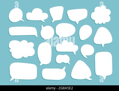 Collection of speech bubble templates. Vector illustration. Stock Vector