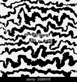 Vector seamless pattern. Abstract striped background Stock Vector