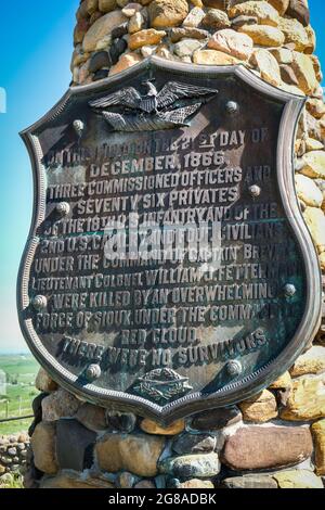 Fetterman massacre site, near Story, Wyoming. Stock Photo