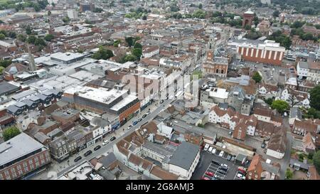 Colchester Essex UK , town centre aerial image Stock Photo