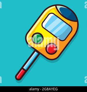 electronic digital glucometer vector illustration in flat style Stock Vector
