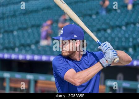 Denver CO, USA. 17th July, 2022. Pittsburgh shortstop Oneil Cruz (15)  warming up before the game with Pittsburgh Pirates and Colorado Rockies  held at Coors Field in Denver Co. David Seelig/Cal Sport