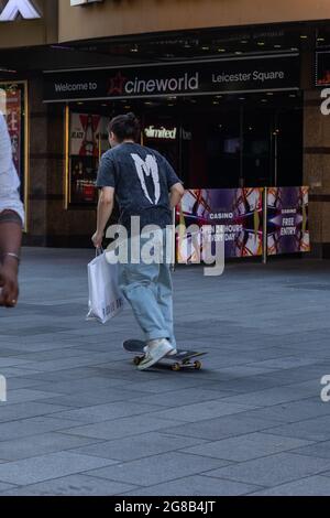 London Streets Leicester Square Stock Photo