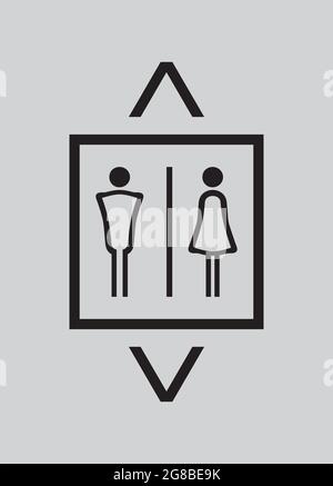 Lift sign / Elevator icon Stock Vector