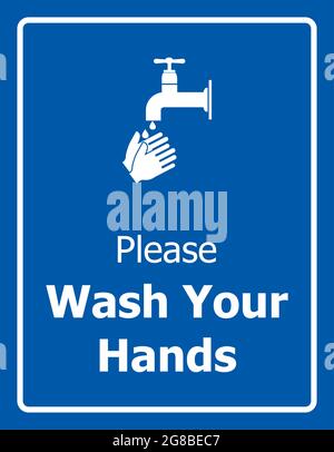 wash your hands sign vector artwork Stock Vector