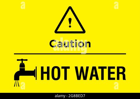 hot water sign board vector artwork Stock Vector