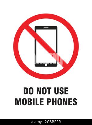 Do not use mobile phone sign Stock Vector