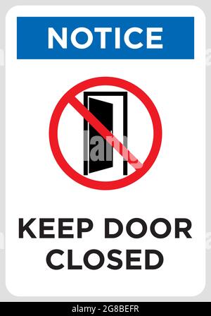 keep door closed vector sign artwork Stock Vector