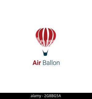 air balloon logo design template Stock Vector