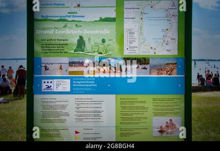 BOHMTE, GERMANY. JUNE 27, 2021 Dammer Natural Park. Information desk for tourists Stock Photo