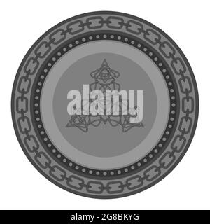 Celtic Pattern Isolated on White Background. Scandinavian Design. Decorative Vikings Logo Stock Vector