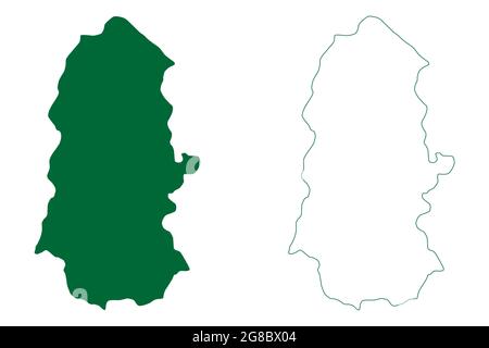 West Sikkim district (Sikkim State, Republic of India) map vector ...