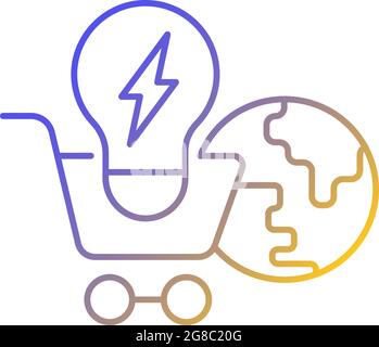 Global energy markets gradient linear vector icon Stock Vector