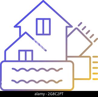 Heat insulation gradient linear vector icon Stock Vector Image & Art ...