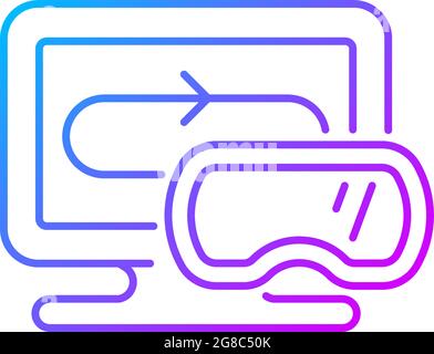 VR games gradient linear vector icon Stock Vector