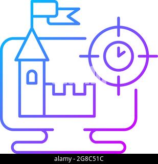 Real time strategy game gradient linear vector icon Stock Vector