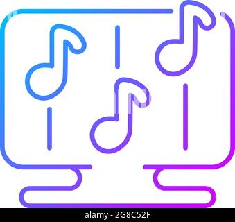 Rhythm games gradient linear vector icon Stock Vector