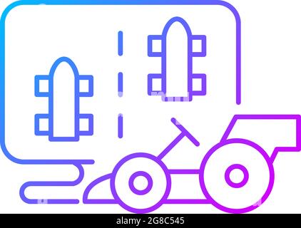 Racing game gradient linear vector icon Stock Vector