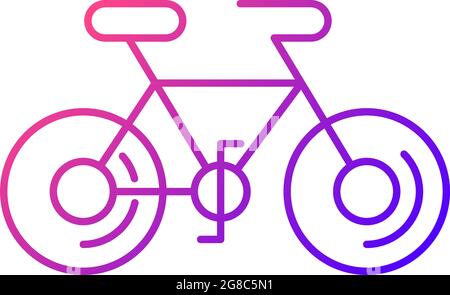 Bicycle gradient linear vector icon. Stock Vector