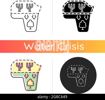 Desert expansion icon Stock Vector