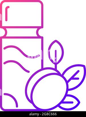 Plum wine gradient linear vector icons set. Stock Vector