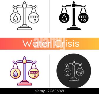 Rational water consumption icon Stock Vector