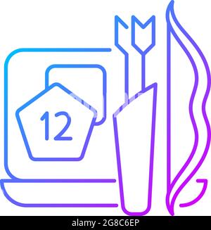 Role play game gradient linear vector icon Stock Vector