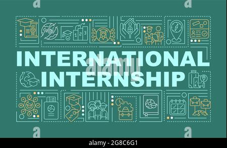 International internship word concepts banner Stock Vector