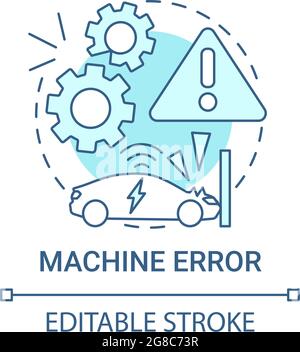 Machine error concept icon. Stock Vector