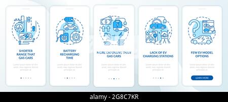 Eco-friendly advantages onboarding mobile app page screen. Stock Vector