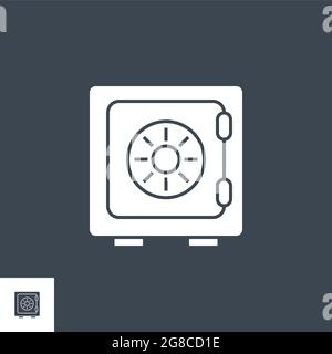 Safe related vector glyph icon. Stock Vector