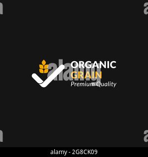 Modern grain logo concept, agriculture wheat logo template vector, perfect for food logo Stock Vector