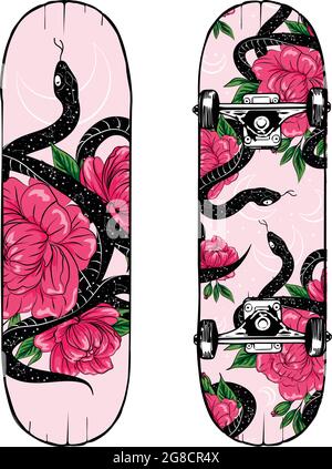 art illustrations of a snake in the jungle, Sketch for printing on fabric, clothes, bag, accessories and design of printing materials, printing on a s Stock Vector