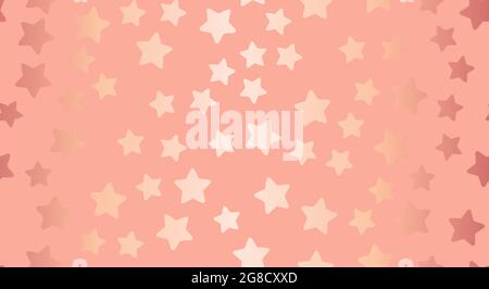 Seamless pattern with gold stars Vector illustration Stock Vector
