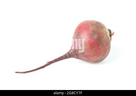 Ripe red beet isolated on white background Stock Photo