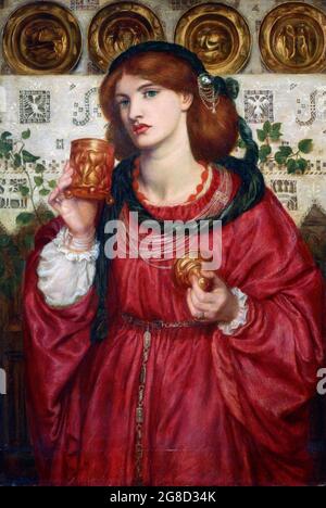 The Loving Cup by Gabriel Dante Rossetti (1828-1882), oil on panel, 1867 Stock Photo